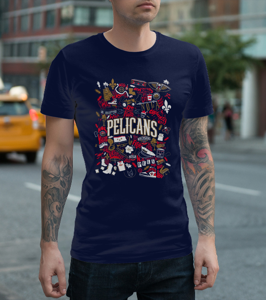 Pelicans NOLA Opening Night Smoothie King Fleur-de-Lis New Orleans Jazz Basketball T-Shirt