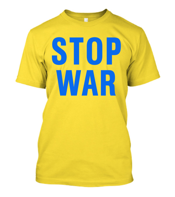 Illia Kovtun Stop War Shirt Bold Blue Typography T-Shirt