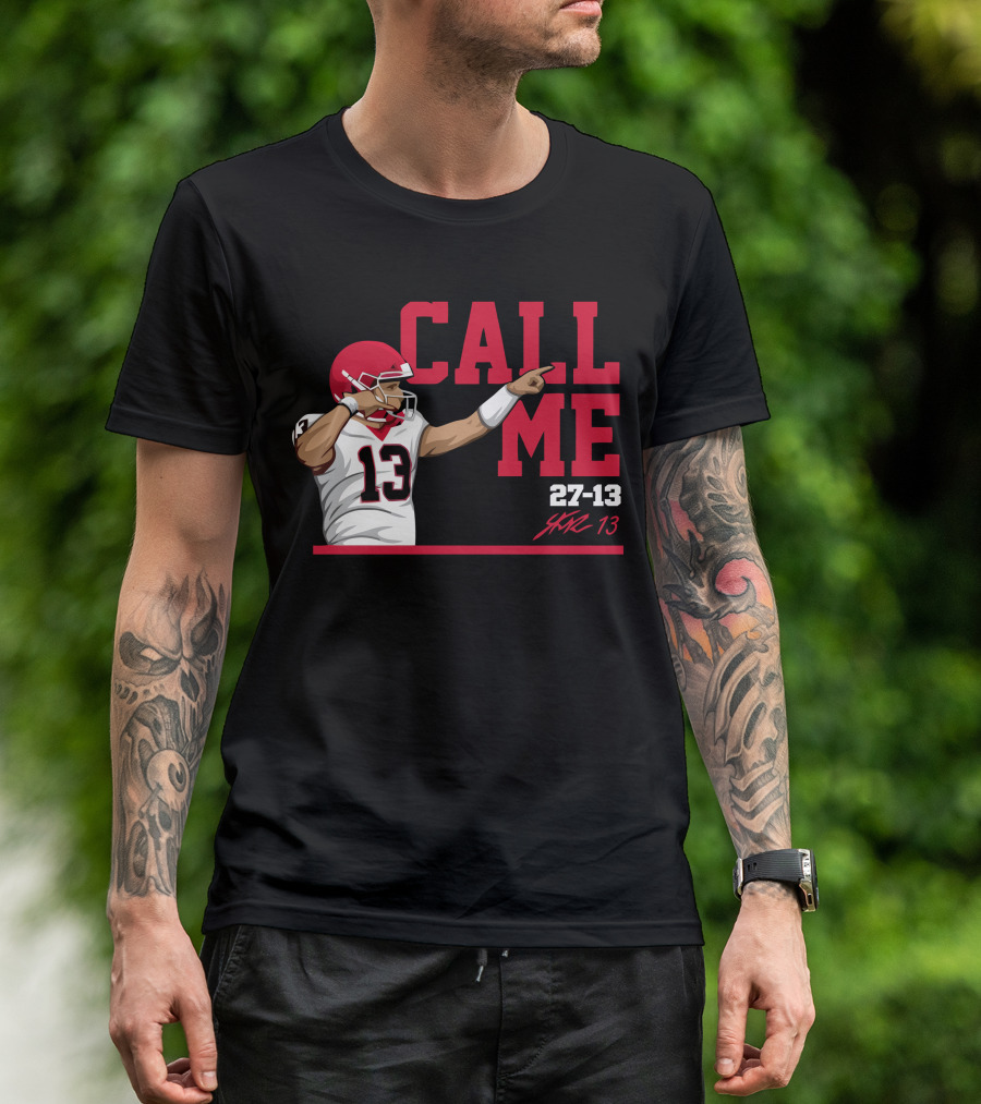 Call Me Stetson Bennett 27-13 Player Number 13 Football T-Shirt