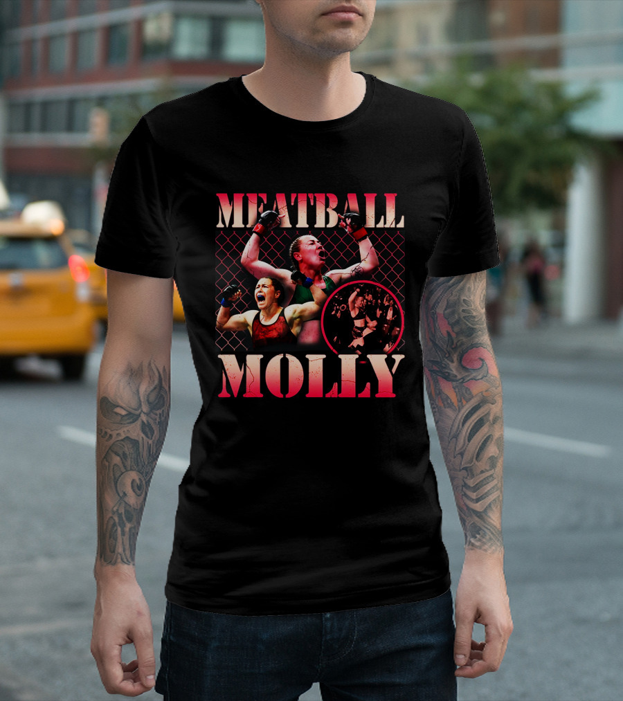 Meatball Molly Red Octagon Victory Celebrations T-Shirt