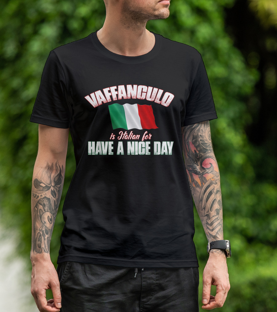 VAFFANCULO Italian Flag Have A Nice Day T-Shirt