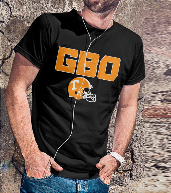 GBO Tennessee Football Go Big Orange T Helmet T-Shirt