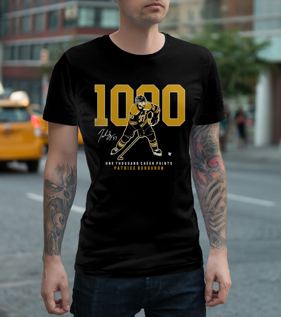 1000 One Thousand Career Points Patrice Bergeron T-Shirt