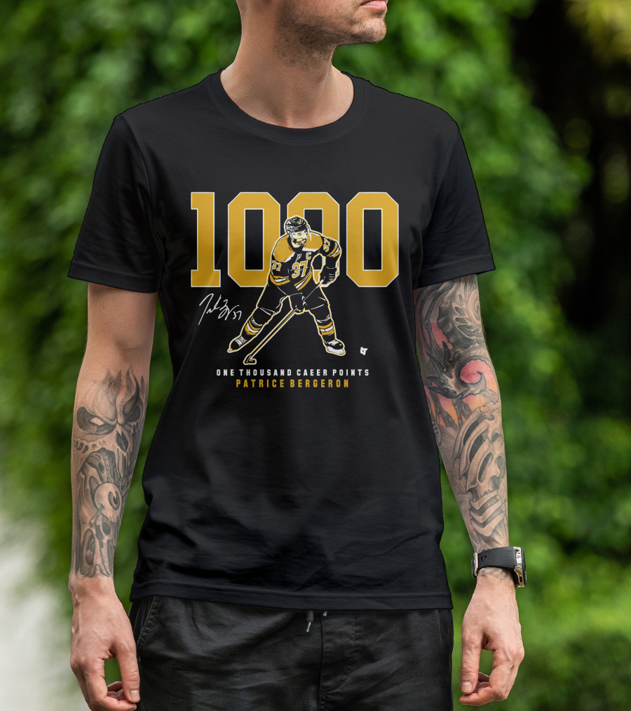1000 One Thousand Career Points Patrice Bergeron T-Shirt