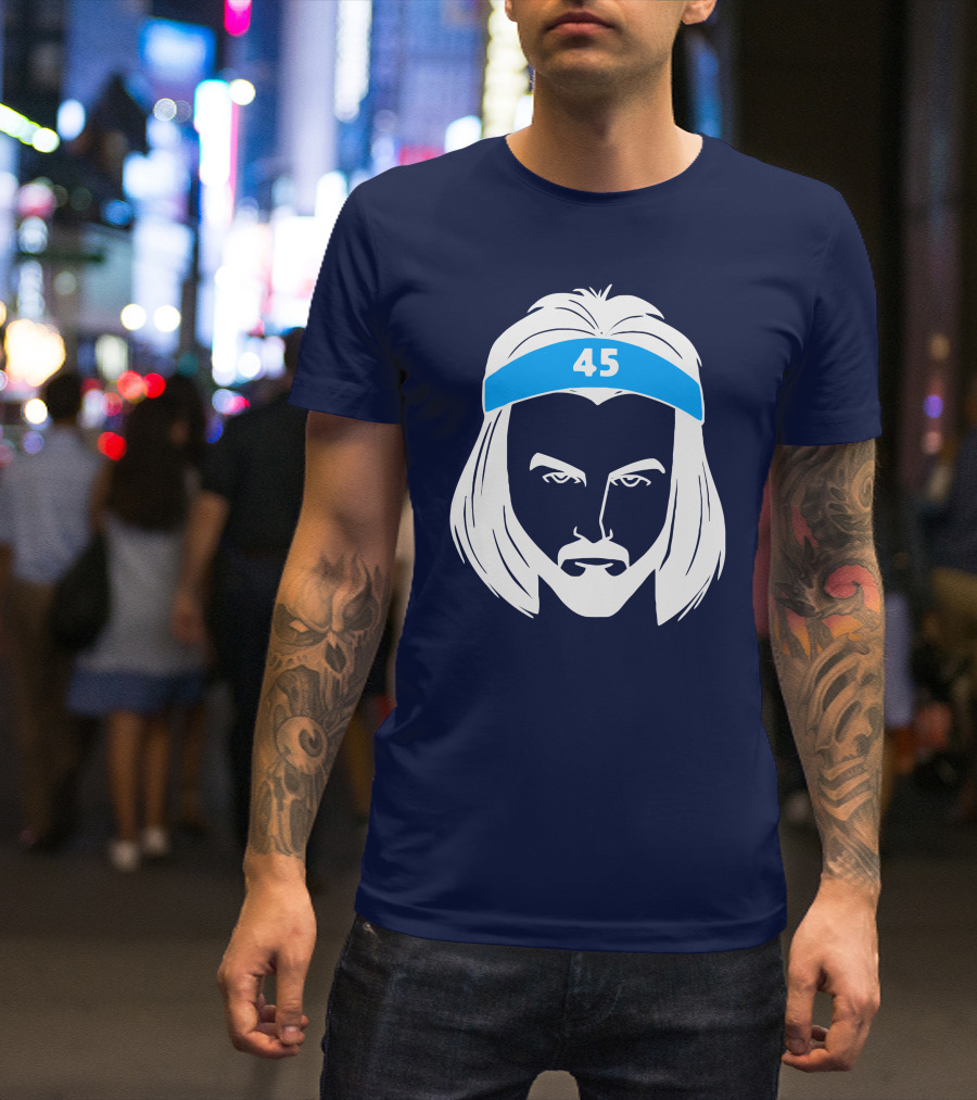 Tar Heel Illustrated Brady Manek Number 45 Stencil T-Shirt