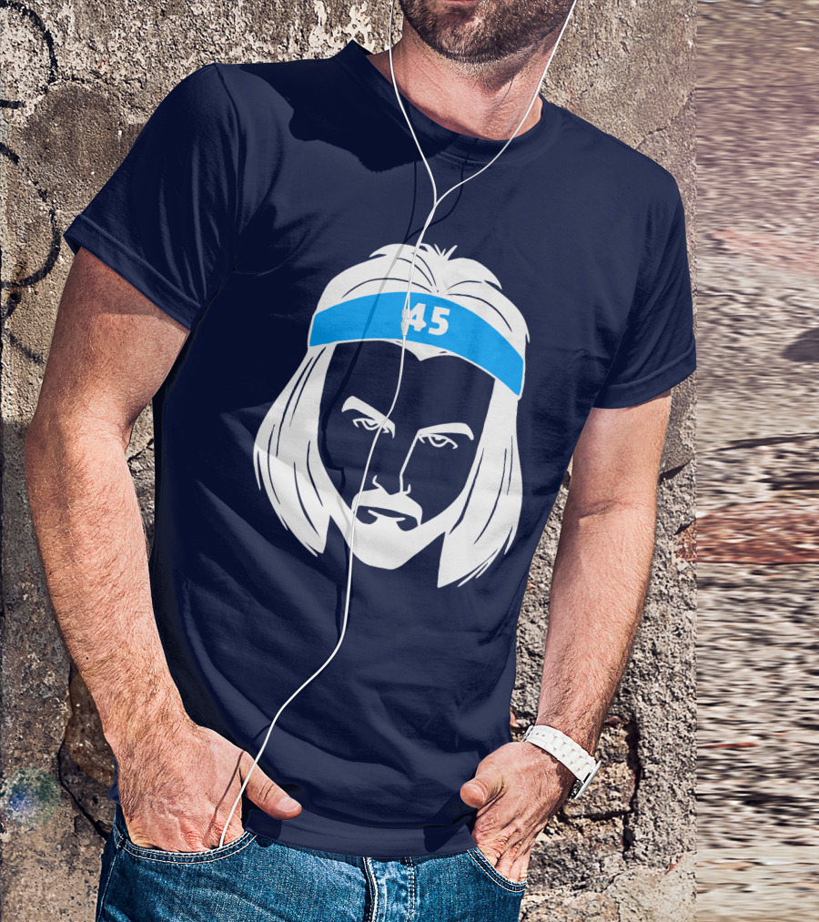 Tar Heel Illustrated Brady Manek Number 45 Stencil T-Shirt