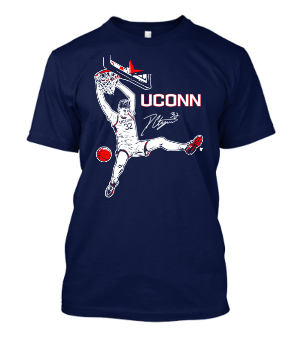 UConn Basketball Donovan Clingan Slam Dunk Signature 32 T-Shirt