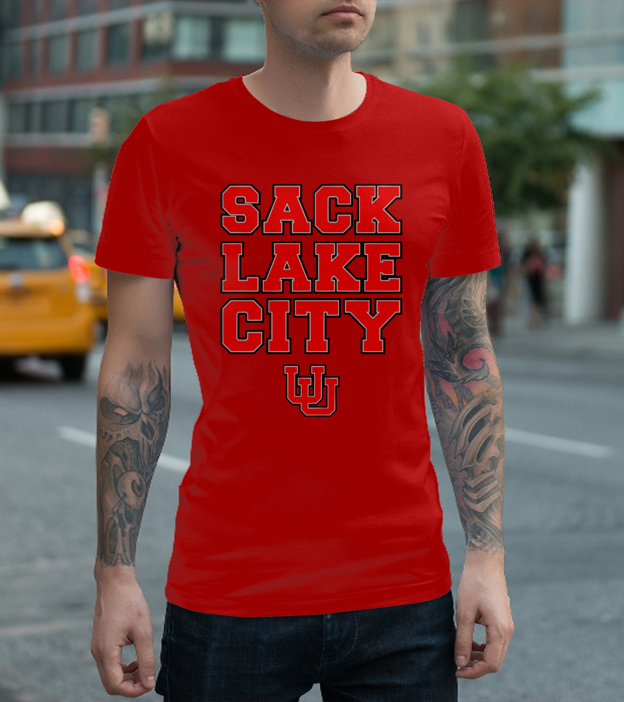 Sack Lake City Utah Football U T-Shirt