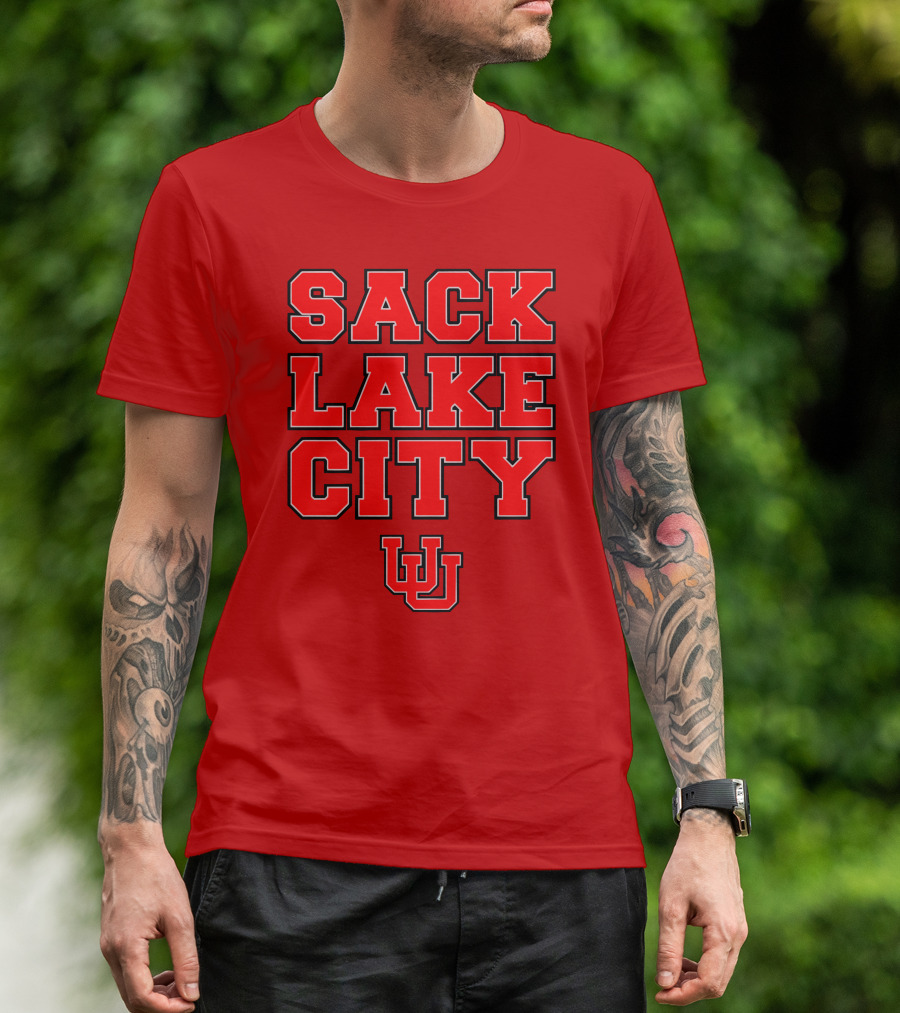 Sack Lake City Utah Football U T-Shirt