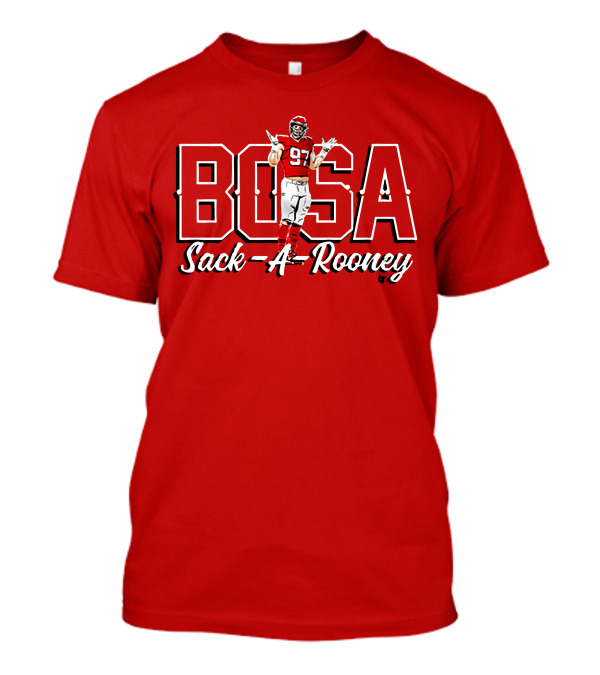 Bosa Sack-A-Rooney 97 Football Player Pose T-Shirt