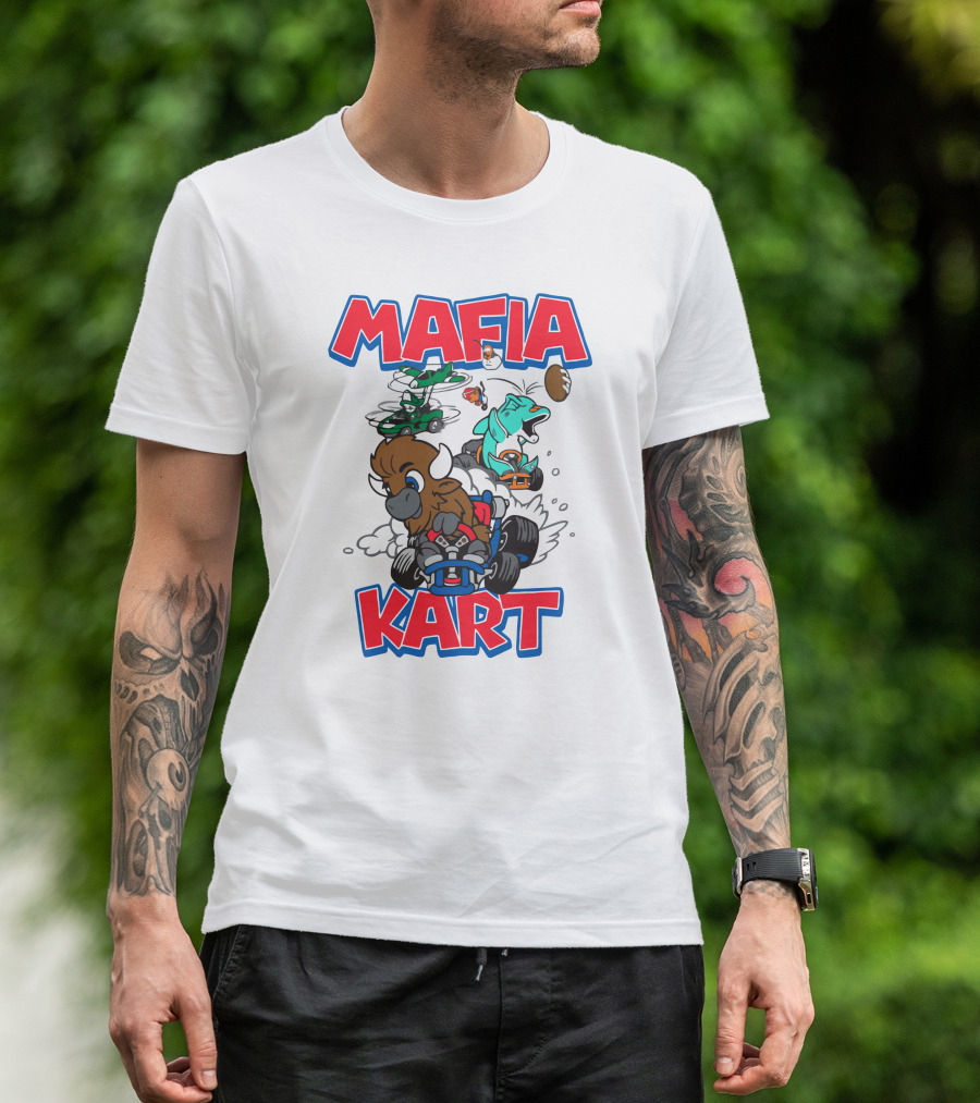 Buffalo Racing Fun Mafia Kart Football Chaos T-Shirt