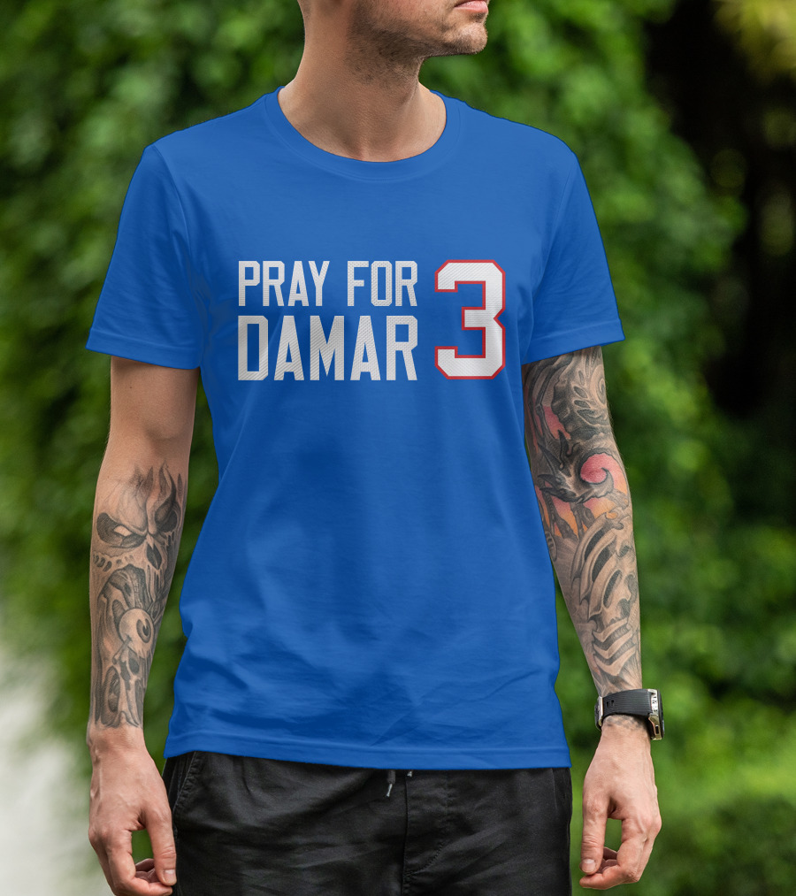Pray For Damar 3 Buffalo Football Rally Support T-Shirt