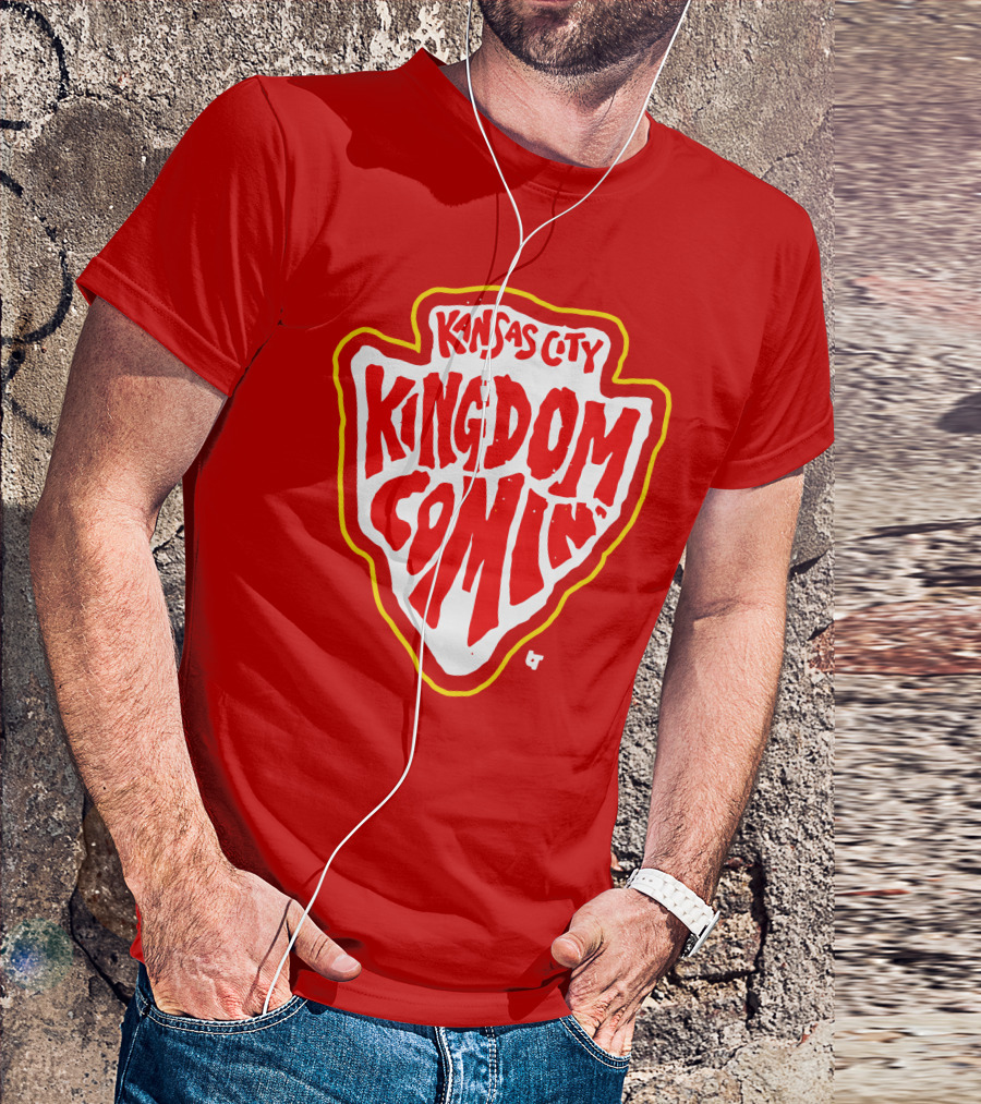 Kansas City Kingdom Comin' Red Shield T-Shirt