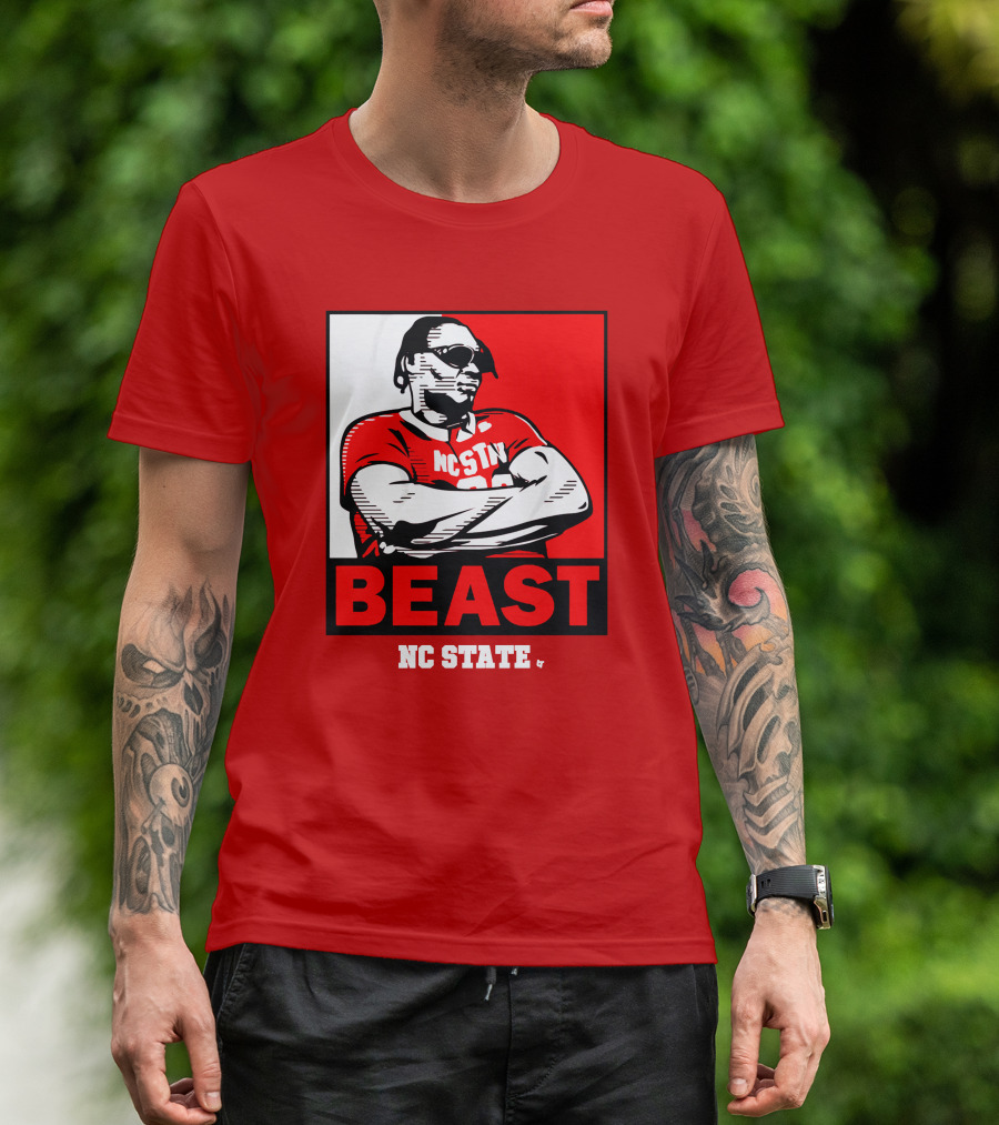 NC State Basketball DJ Burns Beast Shades T-Shirt