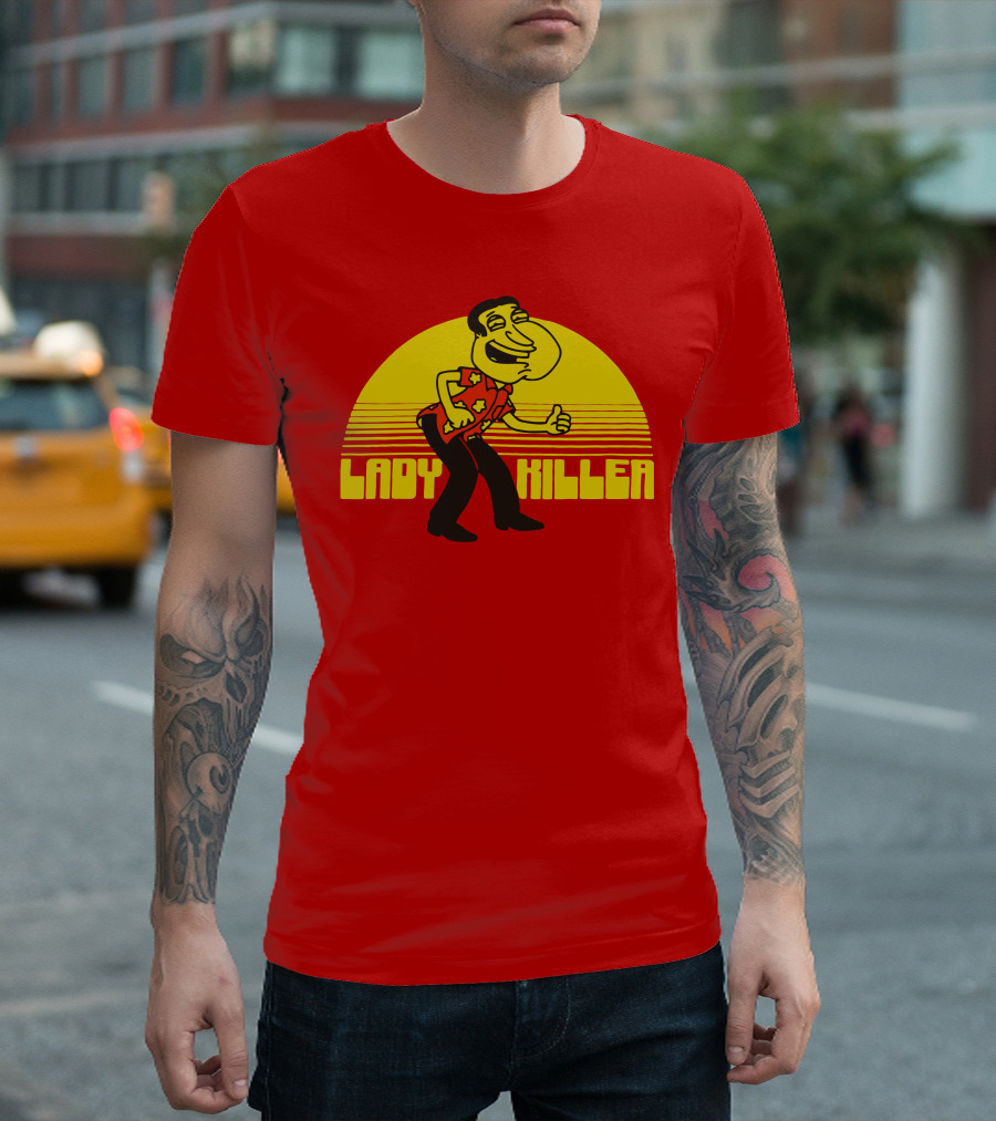 Lady Killer Quagmire Retro Sunset T-Shirt