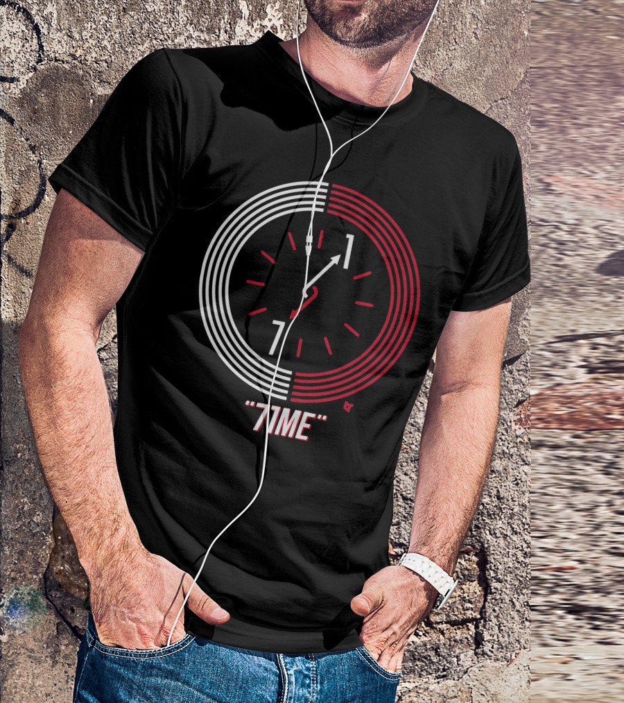 71ME Clock Countdown Red And White Dial T-Shirt