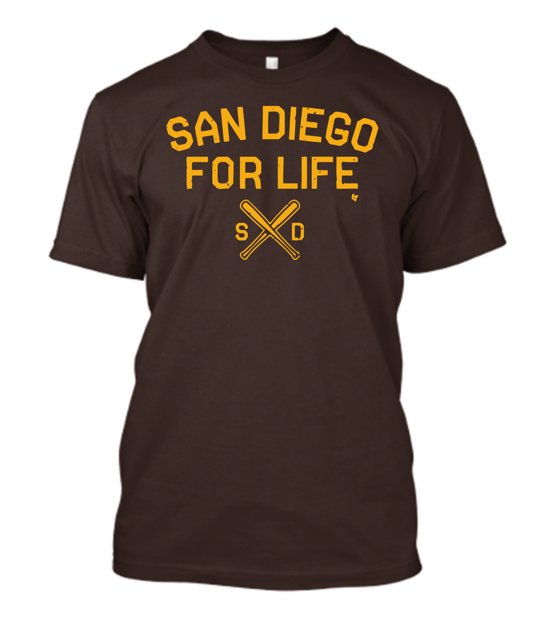 San Diego For Life SD Crossed Baseball Bats T-Shirt