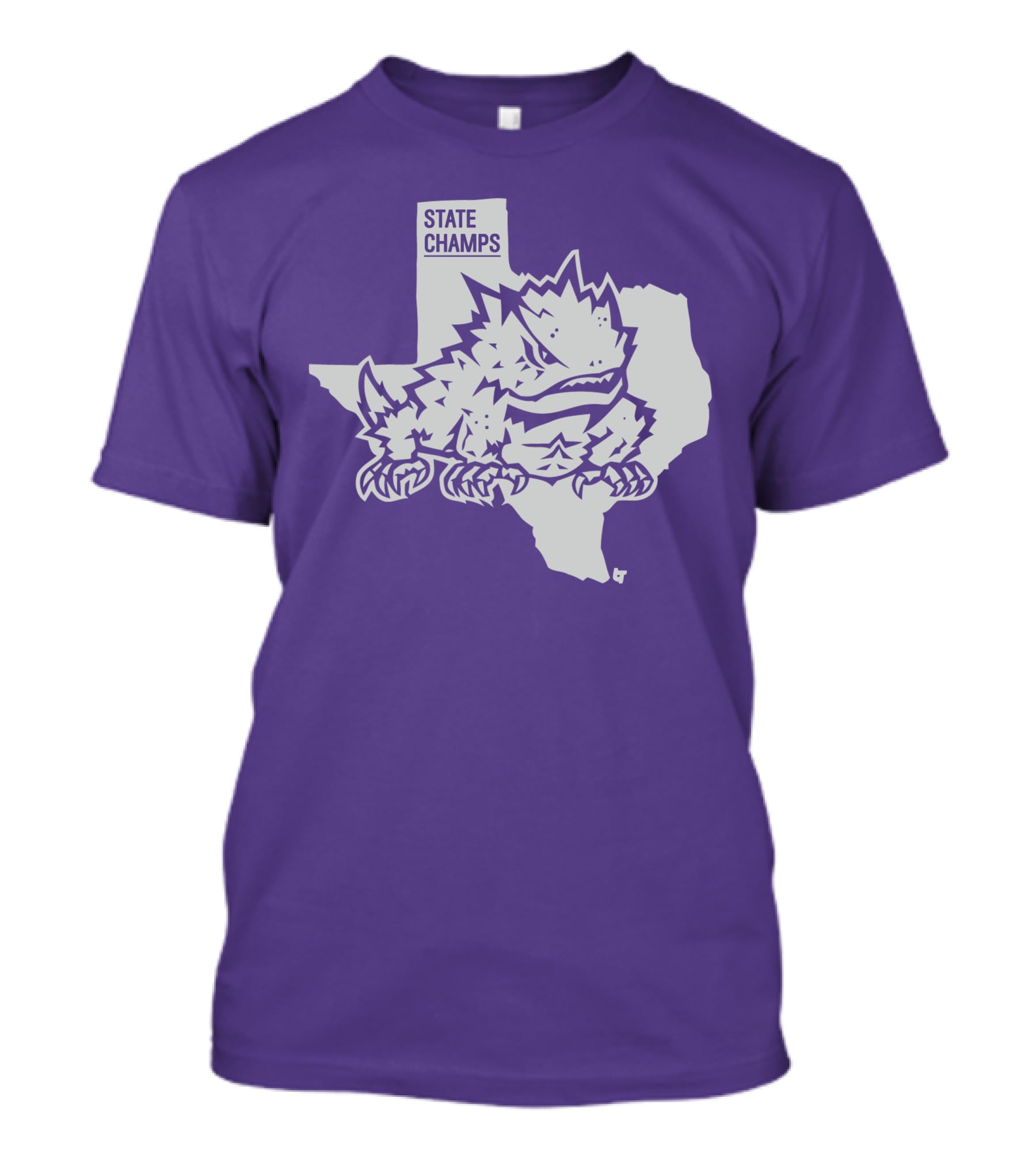 TCU State Champs Texas Horned Frog Outline T-Shirt