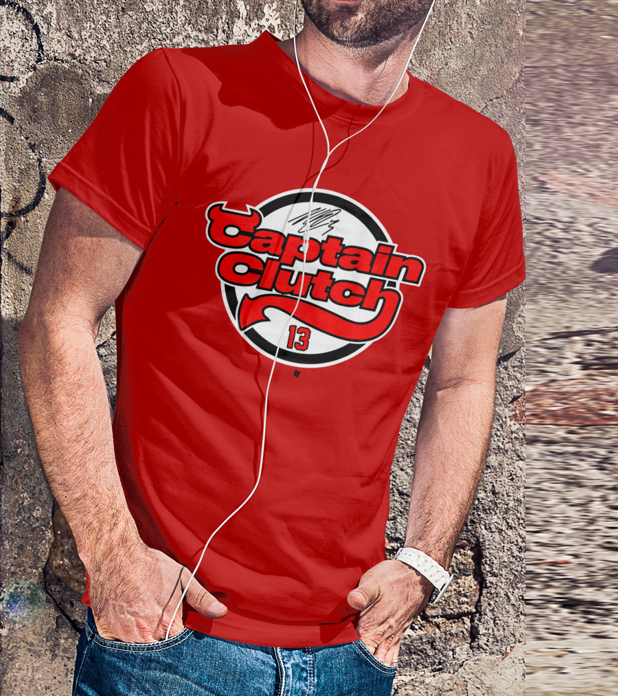 Nico Hischier Captain Clutch 13 New Jersey Hockey Signature T-Shirt