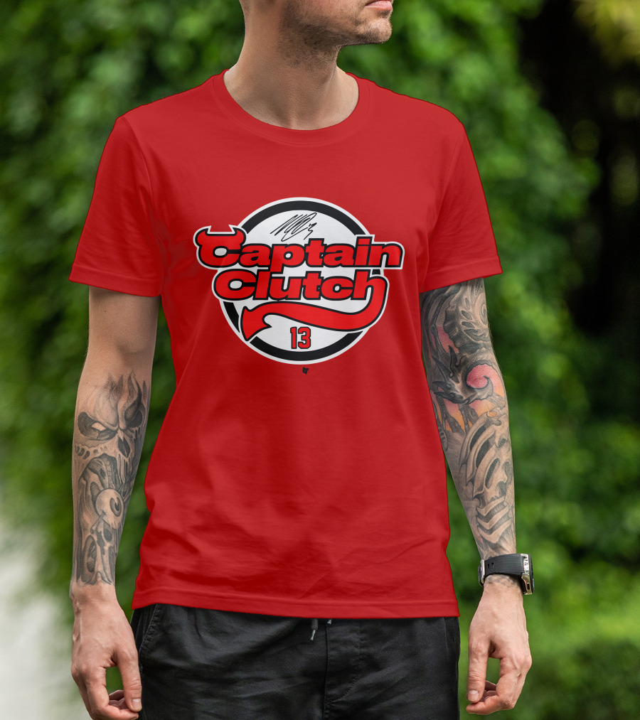 Nico Hischier Captain Clutch 13 New Jersey Hockey Signature T-Shirt