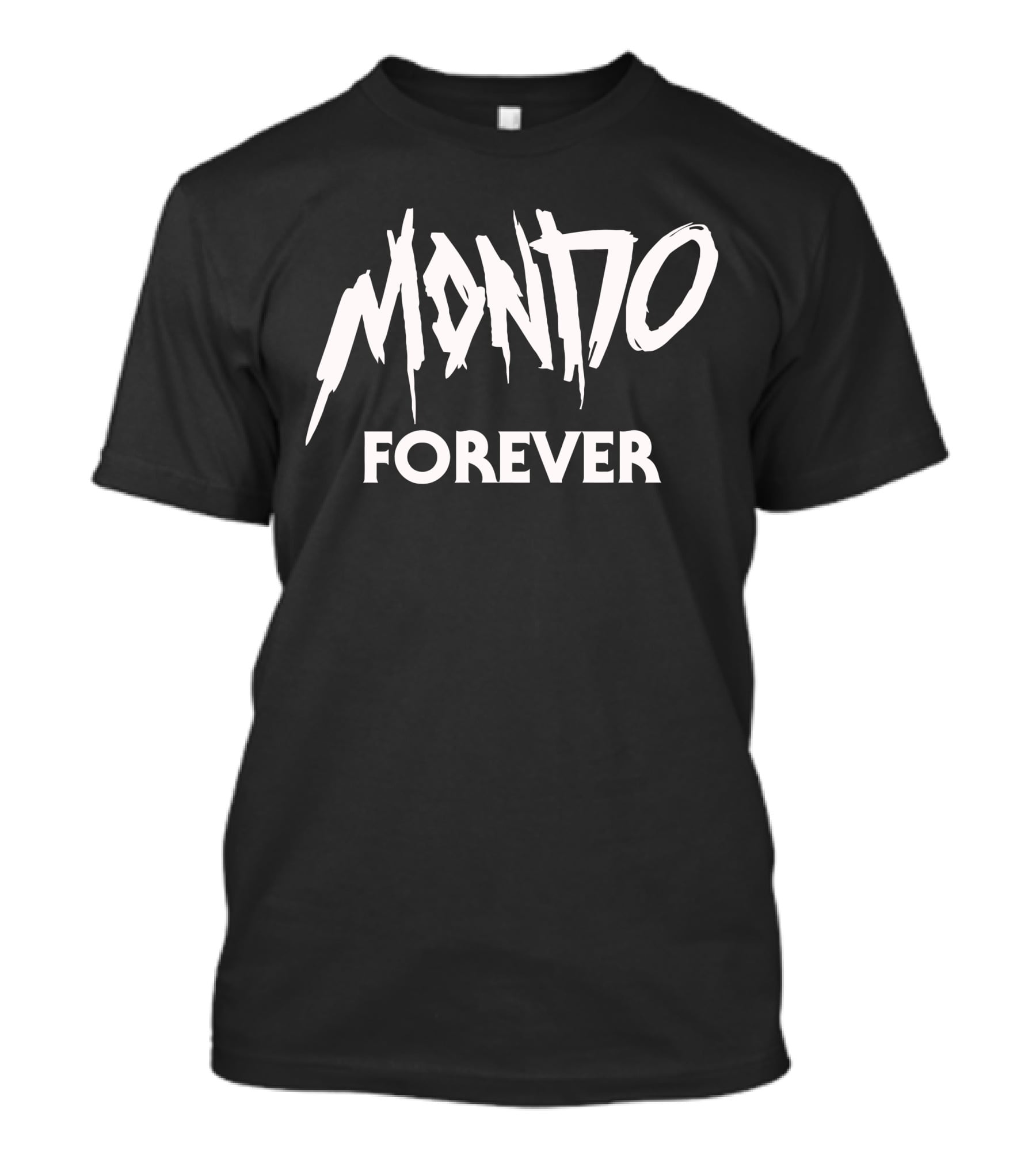MONDO Forever Bold Black-White Text T-Shirt