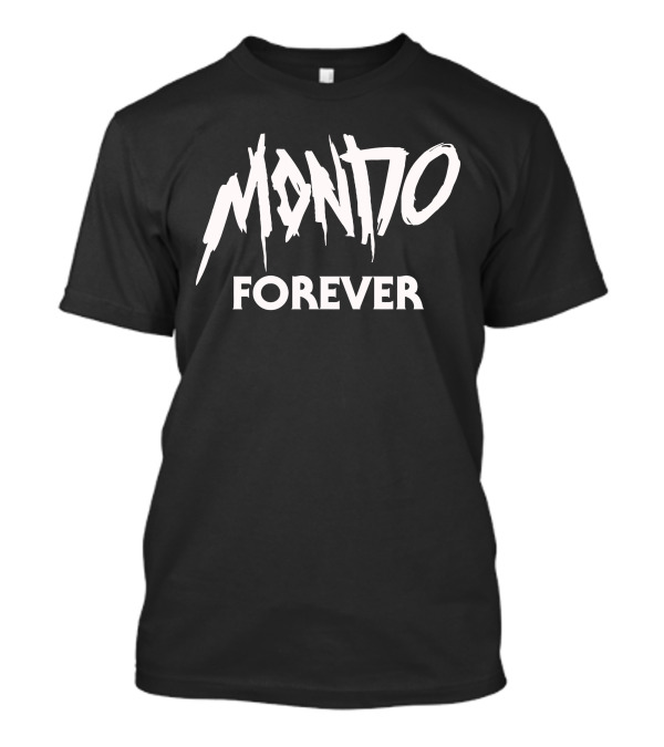 MONDO Forever Bold Black-White Text T-Shirt