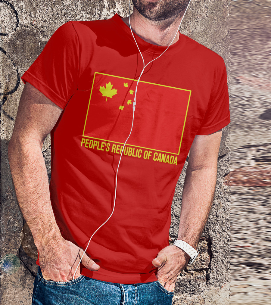 W Brett Wilson People's Republic Of Canada Chinese Flag Red Maple Leaves T-Shirt