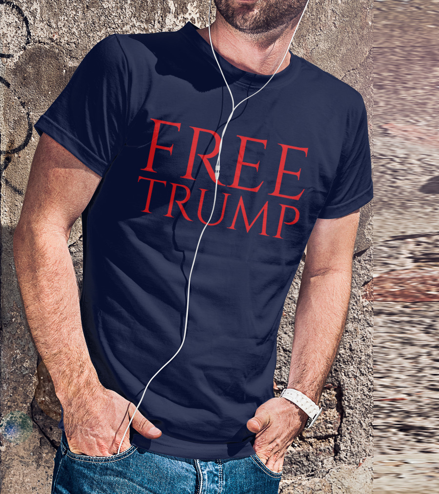 FREE TRUMP Navy Red T-Shirt