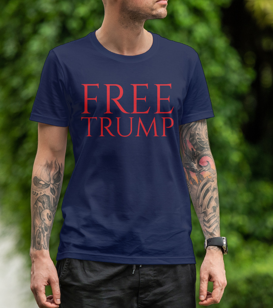 FREE TRUMP Navy Red T-Shirt