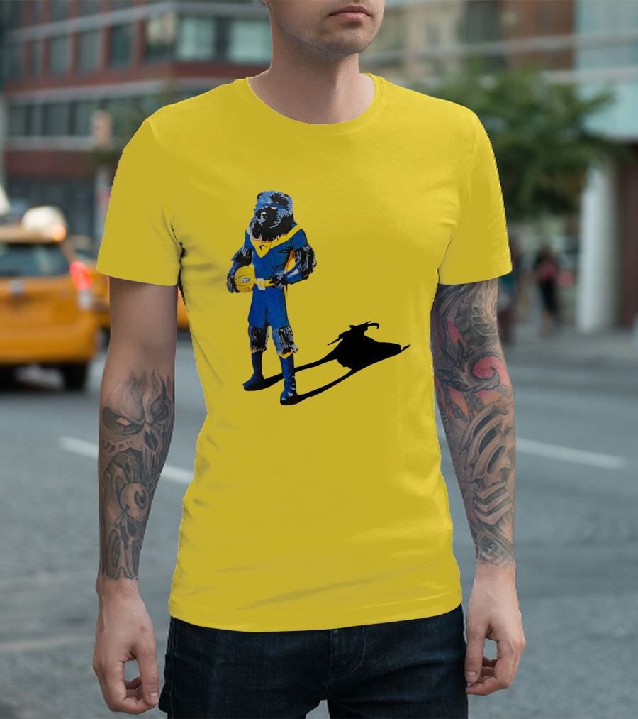 Memphis Grizzlies Basketball GOAT with Superhero Bear and Goat Shadow T-Shirt