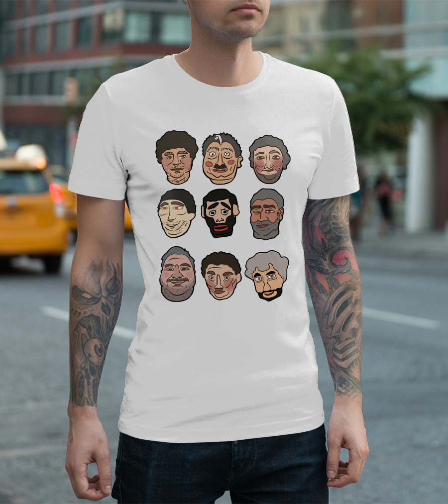 H3 Podcast Faces Characters T-Shirt