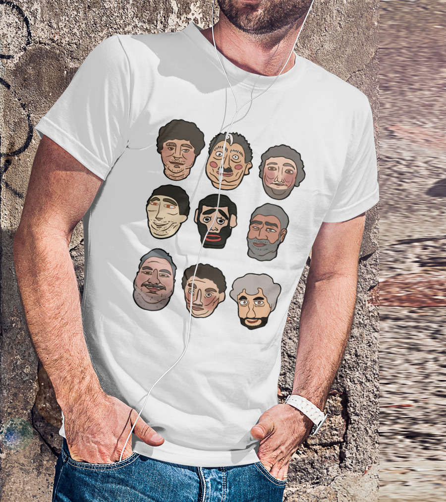 H3 Podcast Faces Characters T-Shirt