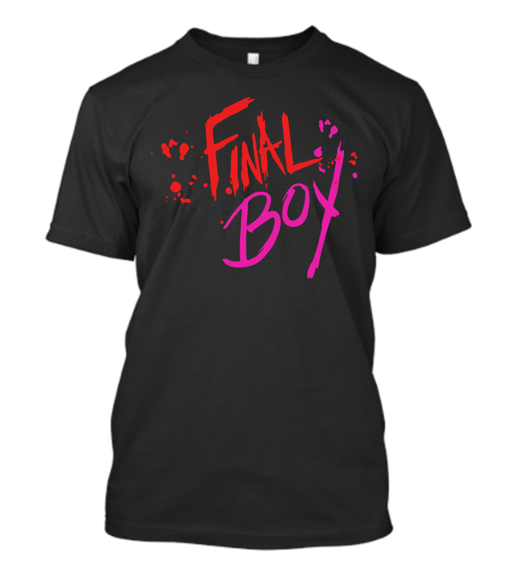Final Boy Horror Aesthetic Typography With Blood Splatter T-Shirt