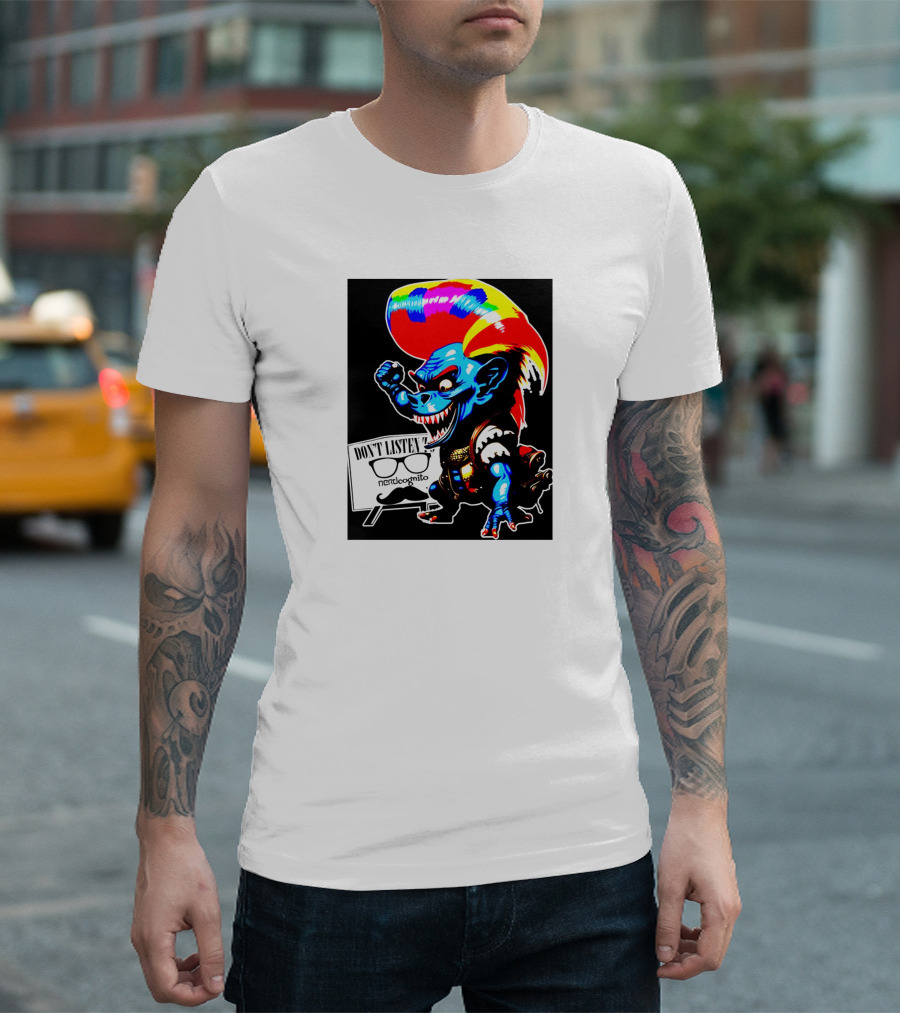 Don't Listen Sparkletroll Nerdcognito Glasses T-Shirt