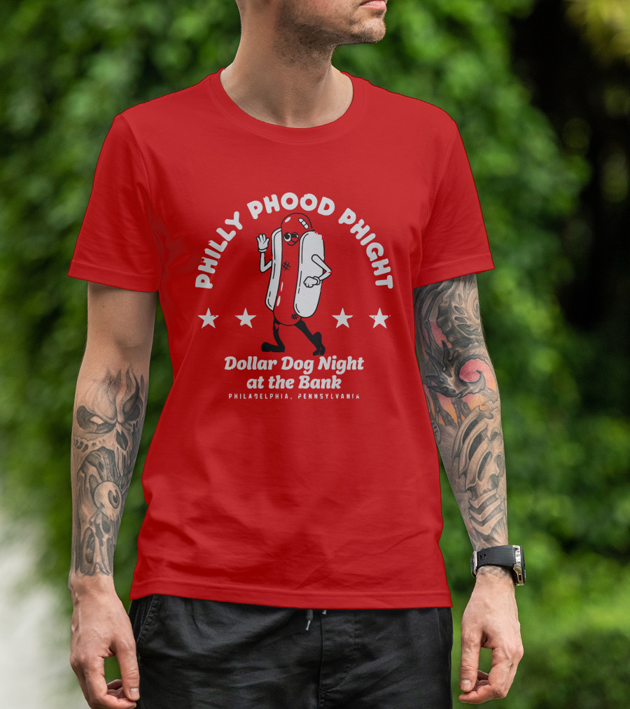 Philly Phood Phight Dollar Dog Night At The Bank Philadelphia Pennsylvania T-Shirt