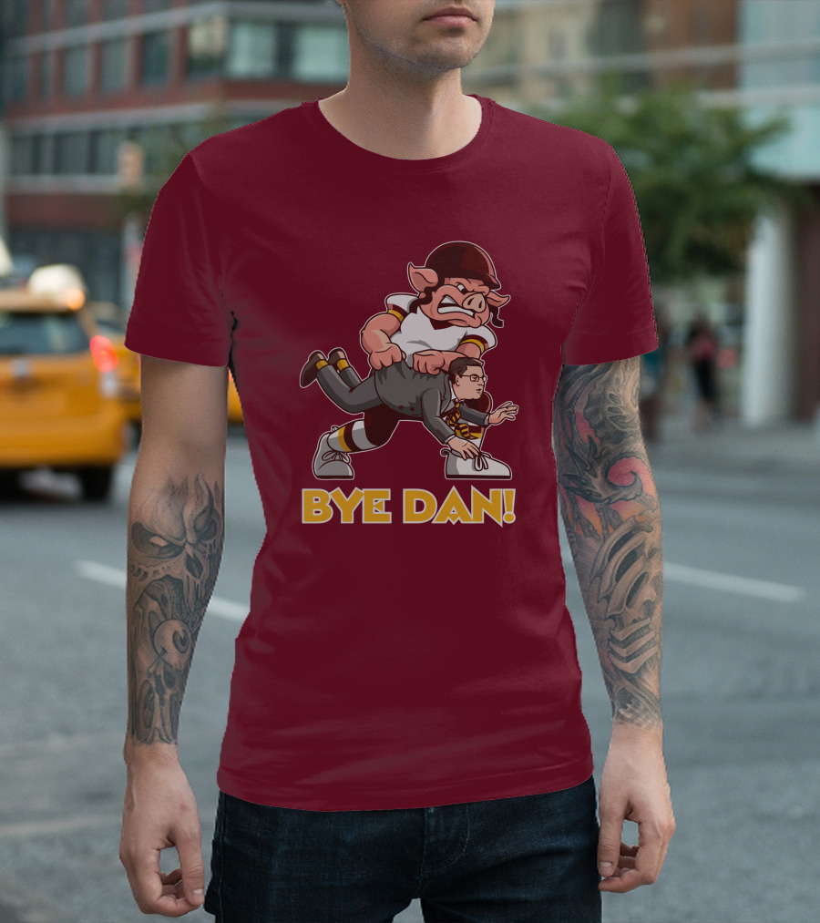 BYE DAN Football Pig Player Carrying A Man T-Shirt