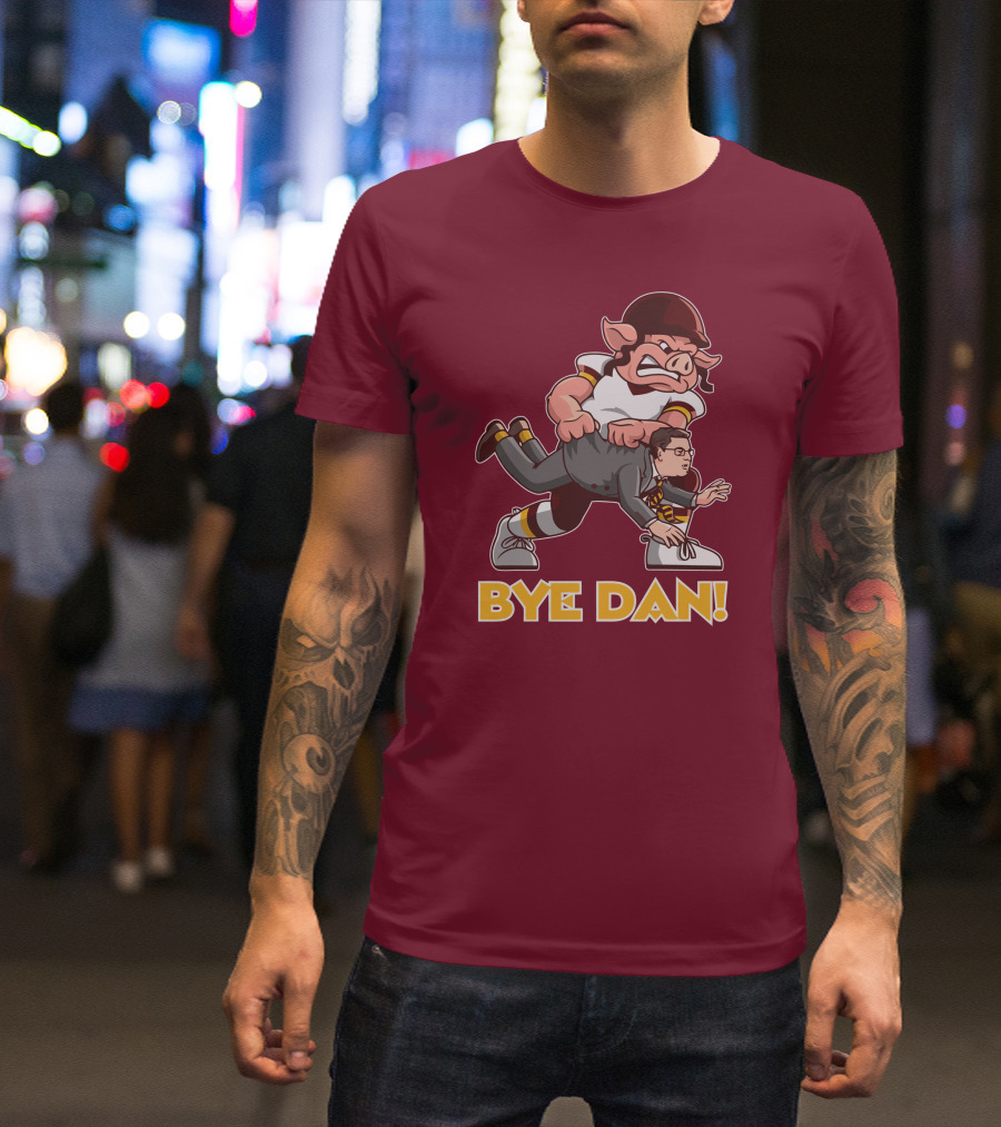 BYE DAN Football Pig Player Carrying A Man T-Shirt