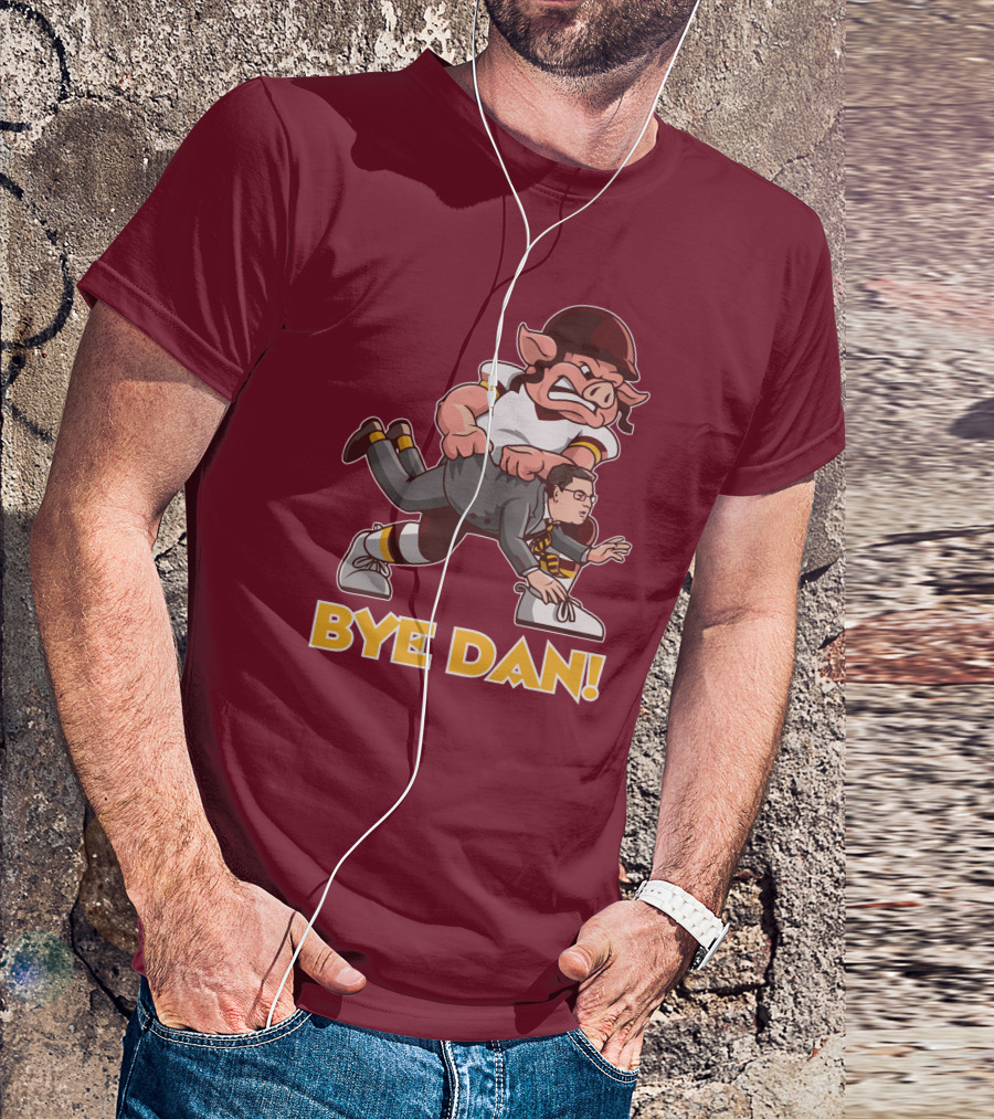 BYE DAN Football Pig Player Carrying A Man T-Shirt
