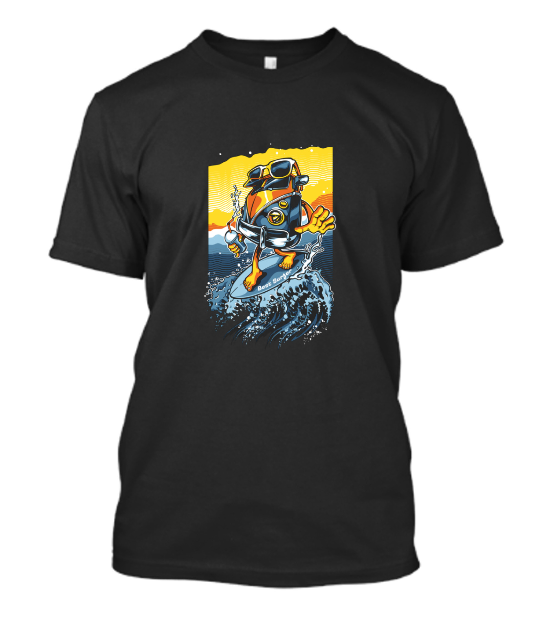 Bus Surfing Cool Wave Adventure T-Shirt