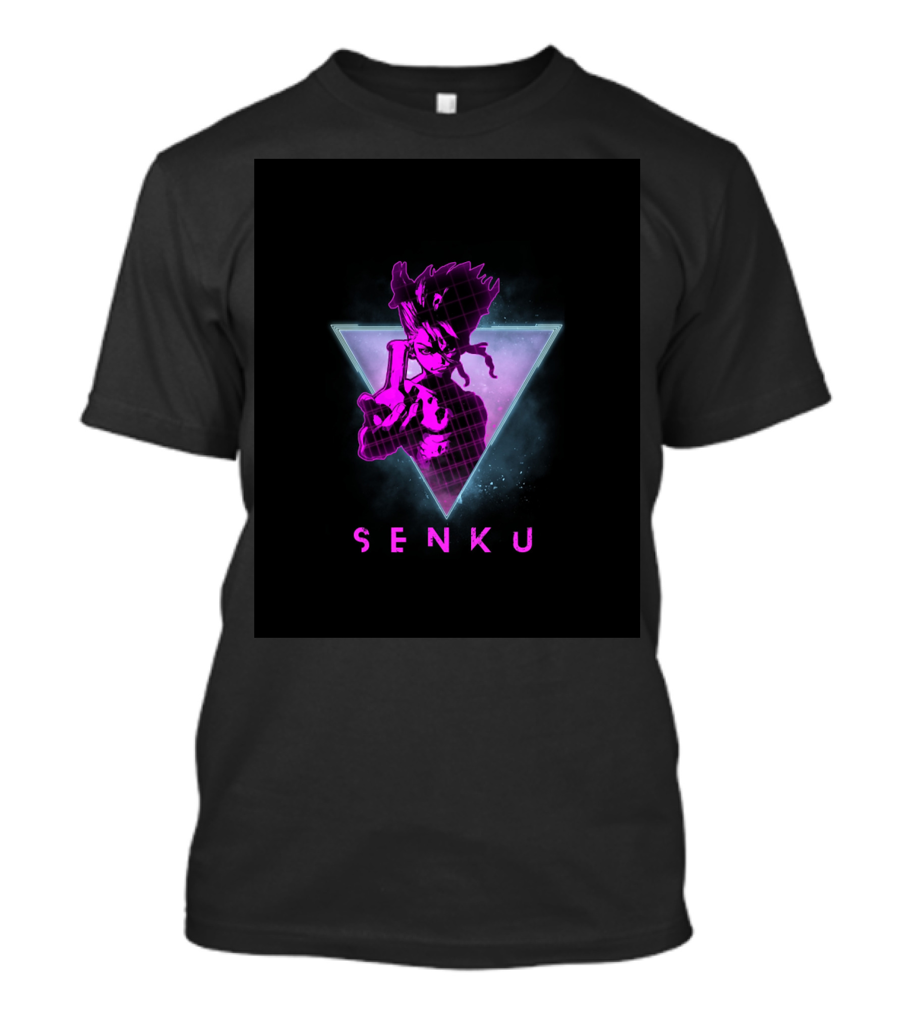 Senku Ishigami Neon 80s Retro Aesthetic Dr Stone Anime T-Shirt