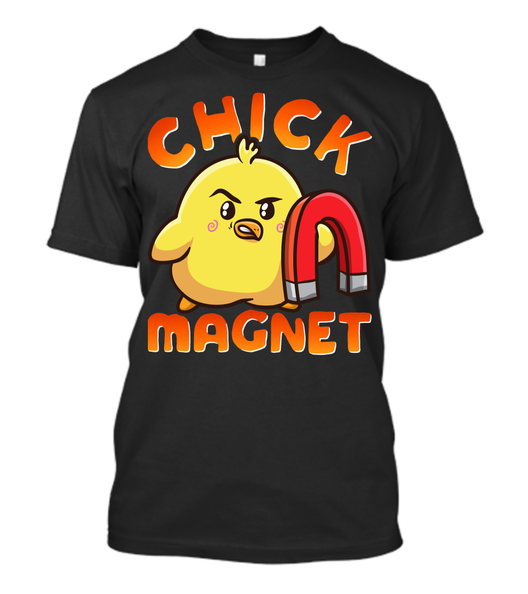Chick Magnet Funny Halloween Costume Magnetic Little Chick With Magnet T-Shirt