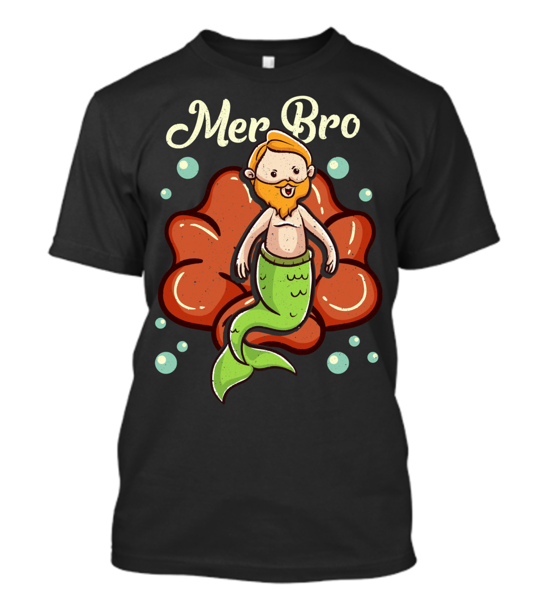 Merbro Merman Brother Of Mermaid Swimming Dad Security T-Shirt