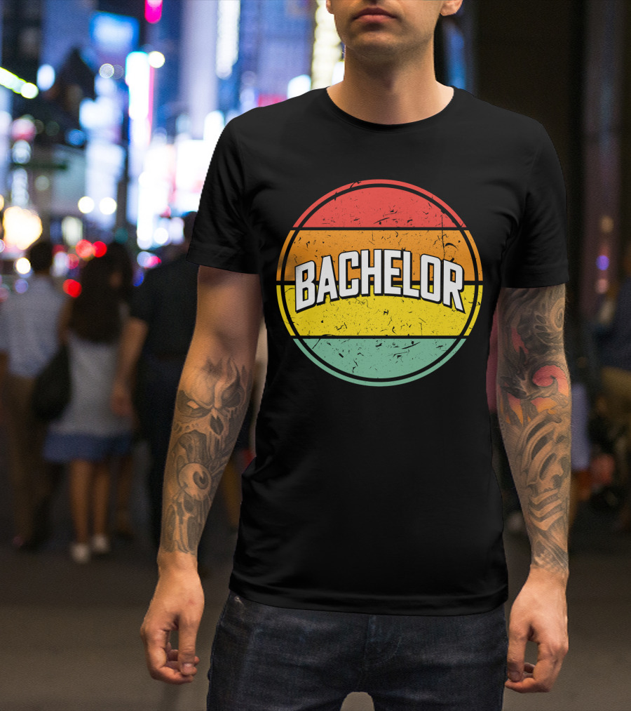 Bachelor Retro Sunset Circle T-Shirt