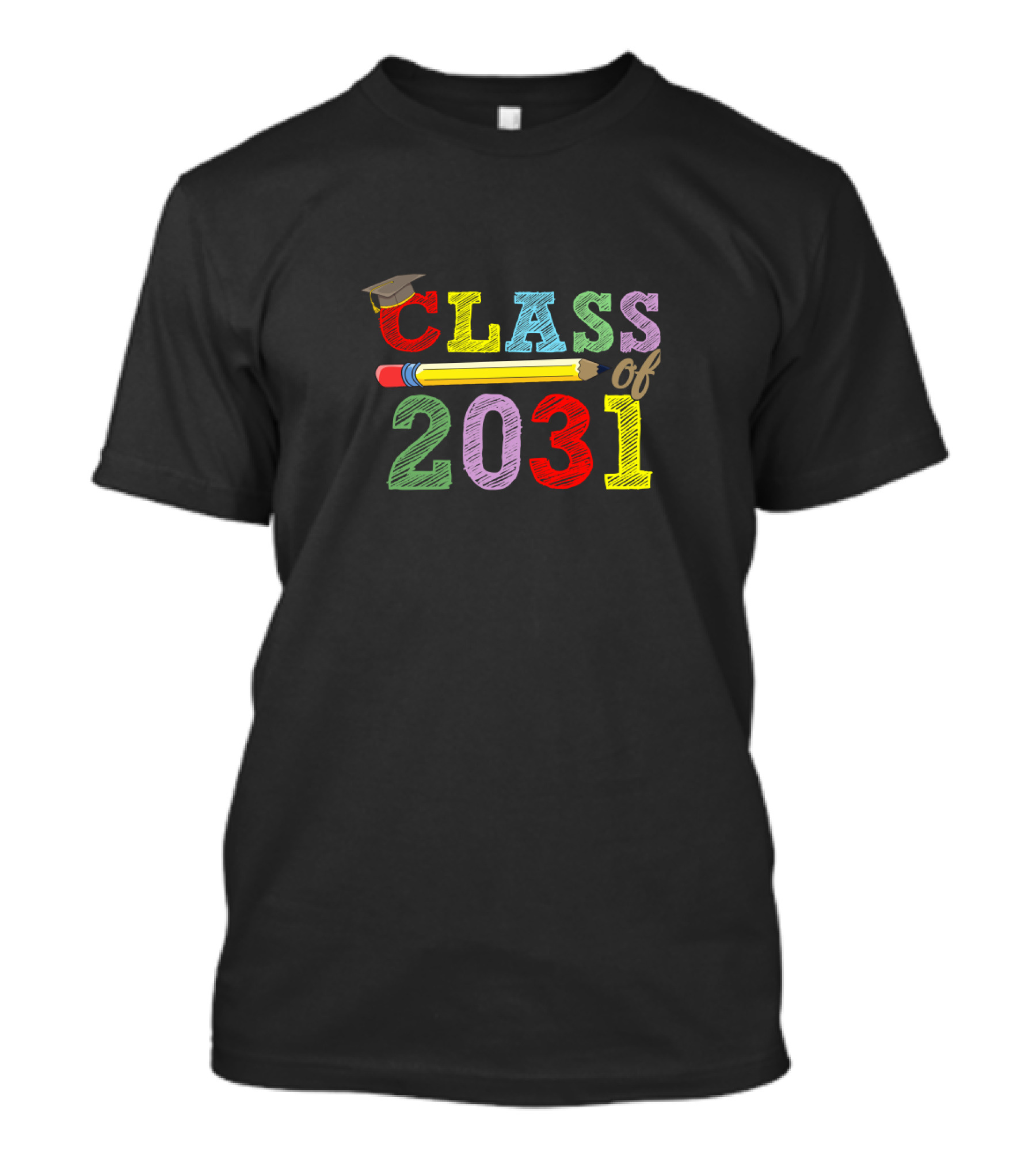 Class Of 2031 First Day Of School Teacher Grow With Me T-Shirt