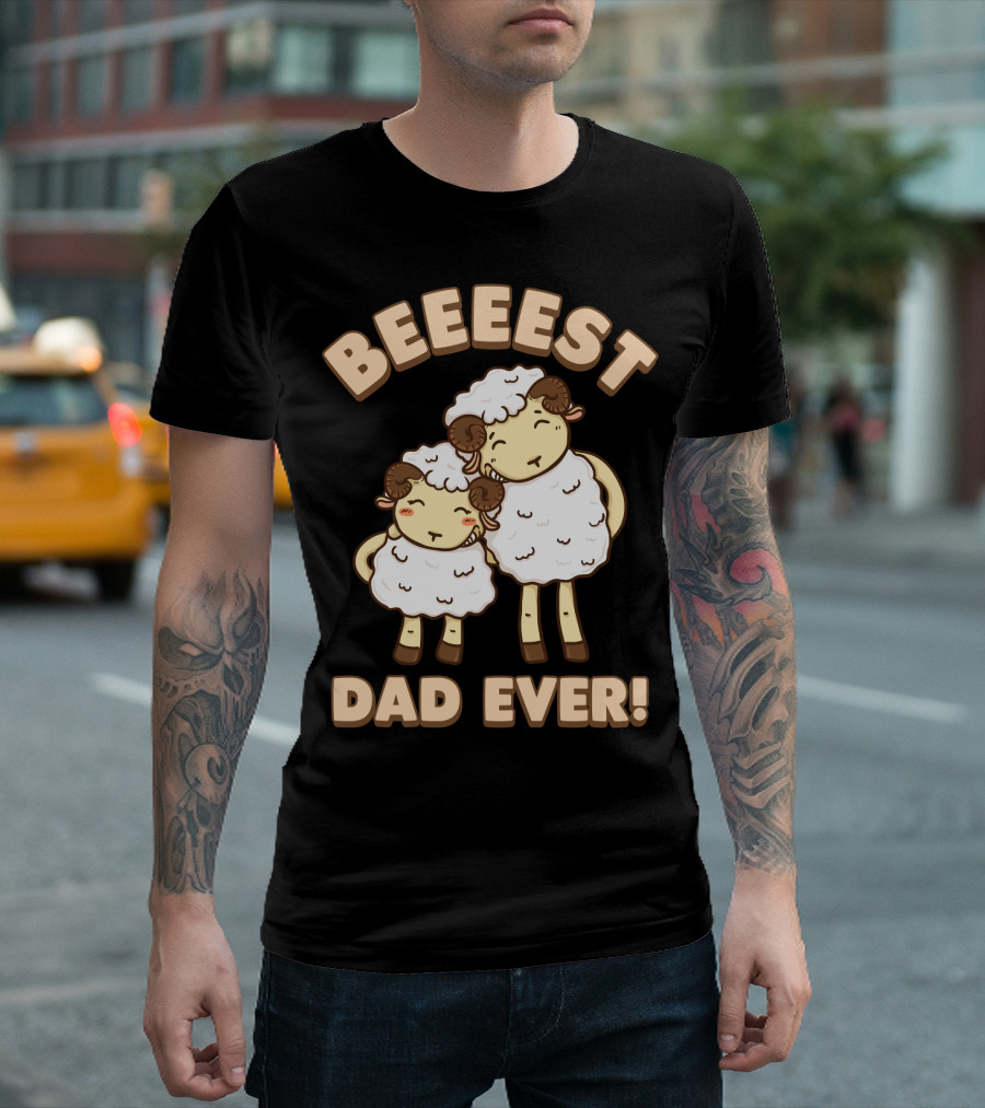Beeeest Dad Ever Kawaii Sheep T-Shirt