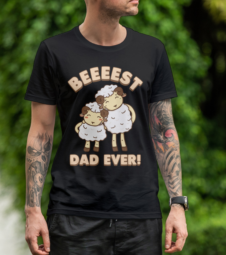 Beeeest Dad Ever Kawaii Sheep T-Shirt