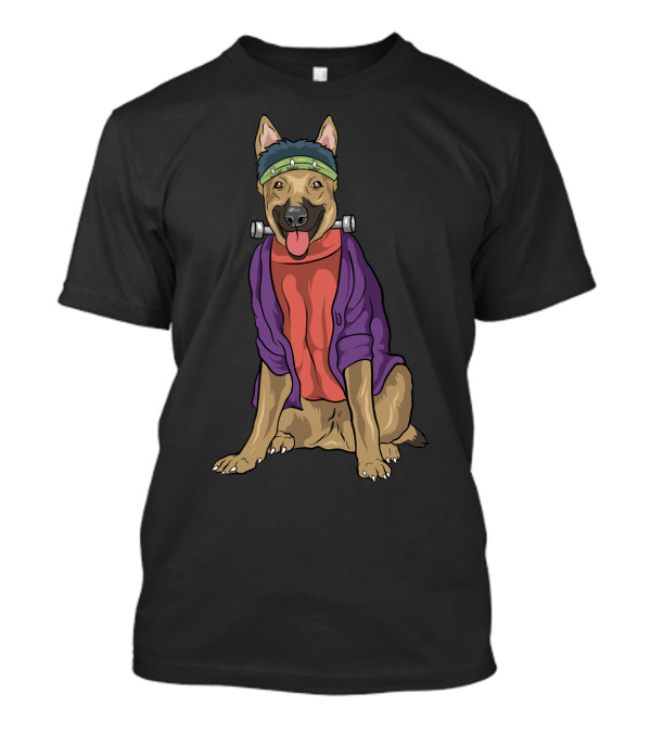 German Shepherd Frankenstein Monster Dog Halloween Humor T-Shirt