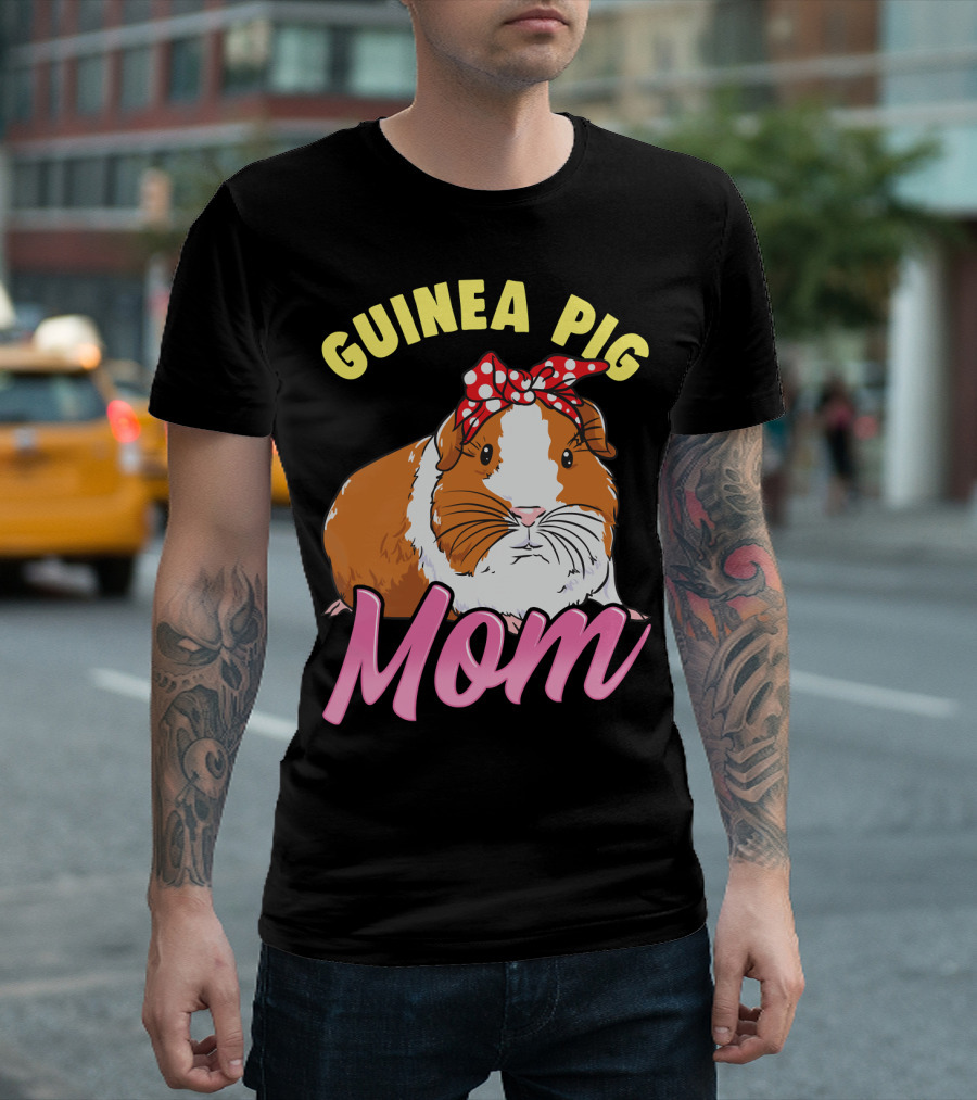 Guinea Pig Mom Wheek Squad Bow Tie Edition T-Shirt