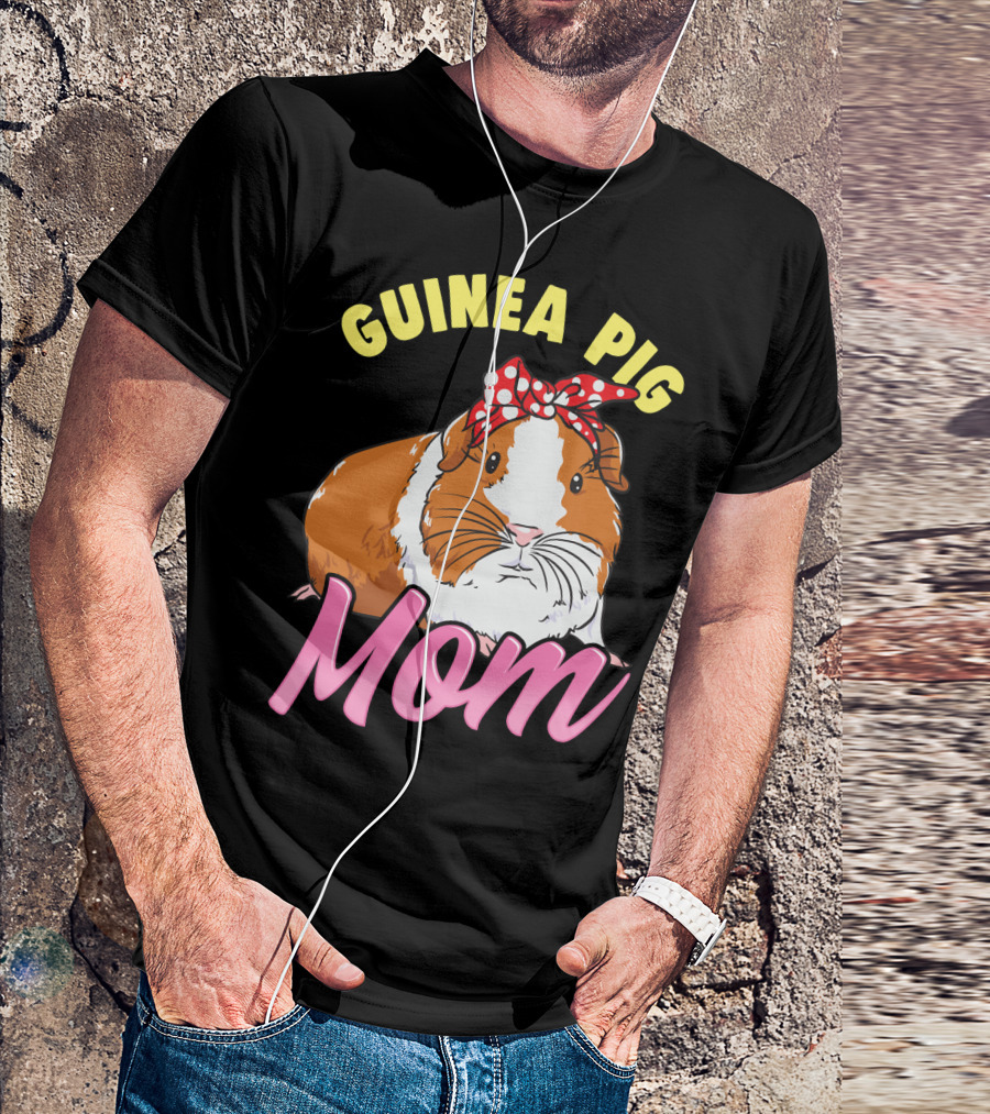 Guinea Pig Mom Wheek Squad Bow Tie Edition T-Shirt