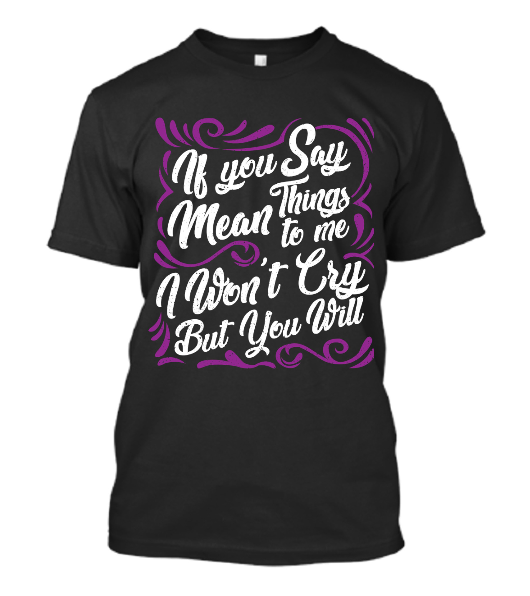 If You Say Mean Things To Me I Won't Cry But You Will Mean Things T-Shirt